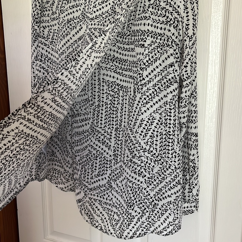 Euc Semi-Sheer “Split Back” Blouse - image 3